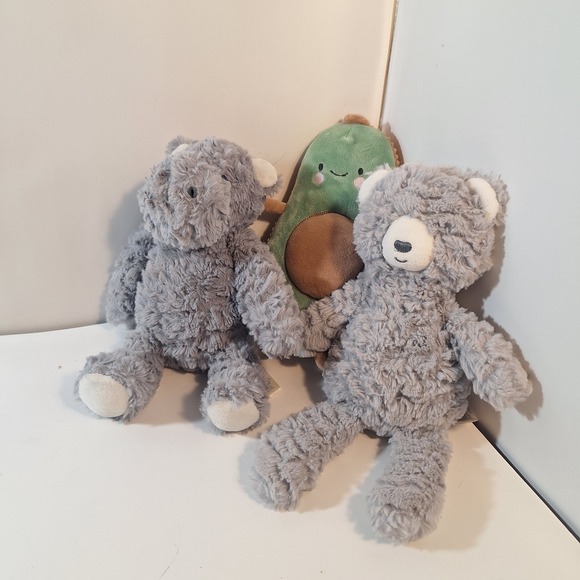Carter's Other - Carter's Just One You  Avocado / Hippo/ Gray Bear Plush Stuffed Animal Toy‎ 9"